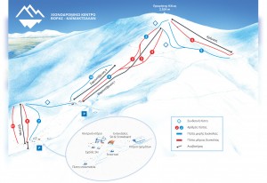 Kaimaktsalan Slopes-Ski Map / Χάρτης Πιστών-σκι Καϊμακτσαλάν