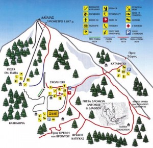 Lailias Slopes-Ski Map / Χάρτης Πιστών-Σκι Λαιλιάς