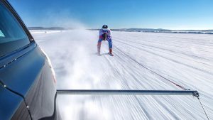 Jaguar XF Sportbrake | Graham Bell Guinness World Record 'Fastest Towed Man on Ski's'
